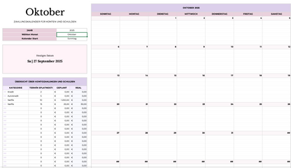 Familienbudget für Paare und Familien – Excel-Vorlage